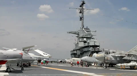 USS Yorktown Flight Deck Video stock 6362705