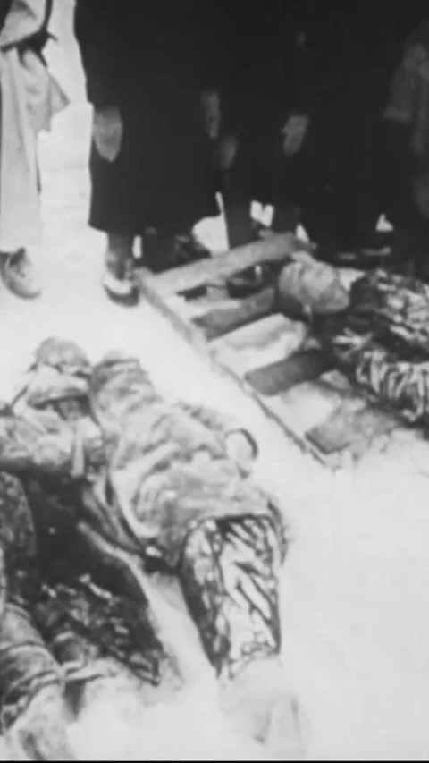 USSR - 1941 - In this Frank Capra documentary, Russian civilians weep over the Stock Footage 338416876