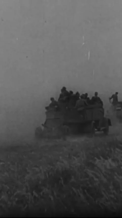 USSR - 1942 - In this Frank Capra documentary, German soldiers occupy more and Stock Footage 338417334
