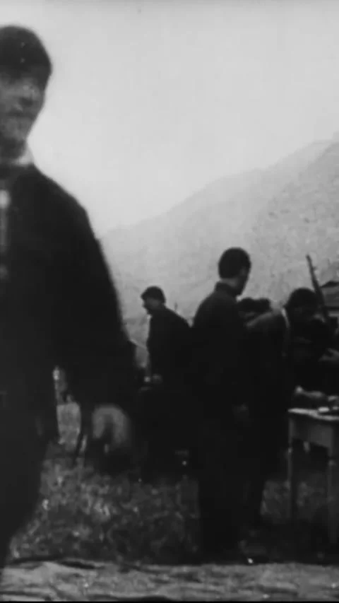 USSR - 1942 - In this Frank Capra documentary, the Luftwaffe bombs Stalingrad Stock Footage 338417366