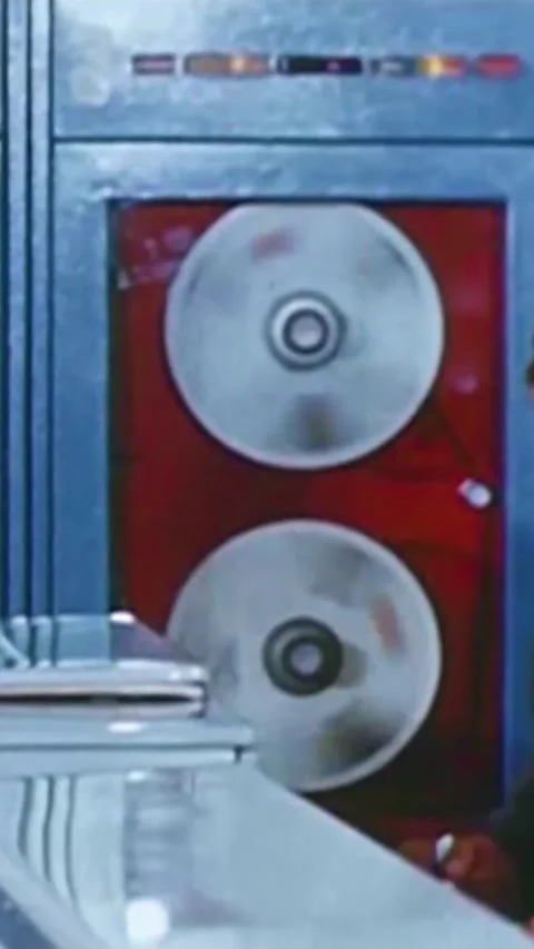 USSR - 1968 - Technicians work in a Soviet space program control room. Video stock 339105441