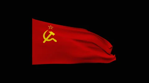 USSR Flag Video stock 113964770