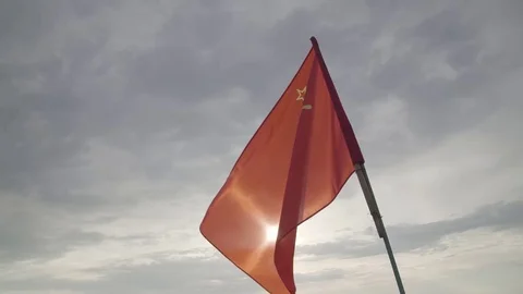 The USSR flag waving in slow motion agai... | Stock Video | Pond5