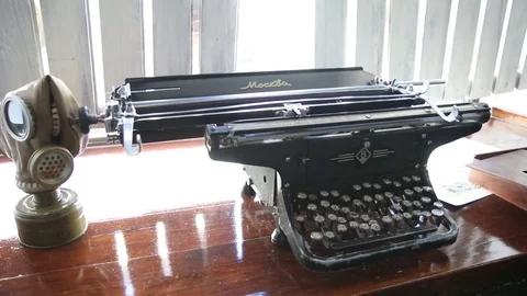 USSR manual typewriter print. Stock Footage 81812563