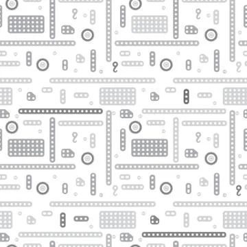 USSR metal building block pattern Illustrazione stock
