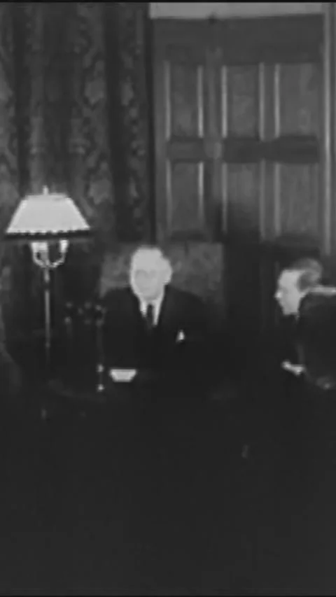 USSR - Soviet Commissar for Foreign Affairs Maxim Litvinov seeks recognition Stock Footage 339100491