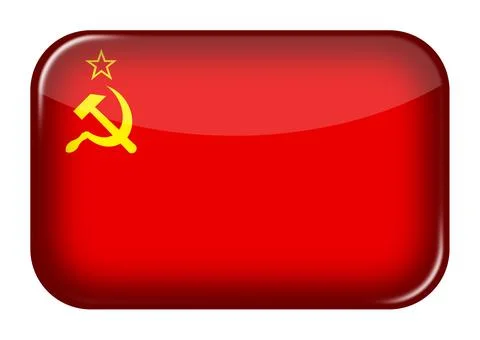 USSR web icon rectangle button with clipping path Illustrazione stock