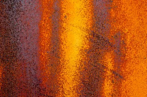 Ust, iron gate, rust spots, purplish red, orange red, markings Stock Photos