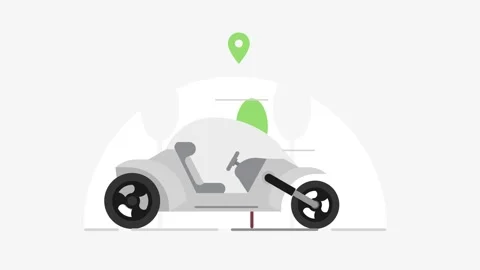 Ustainable EV Car Motion Design No Smoke Eco Friendly Travel Concept Animation 動画素材 331001665