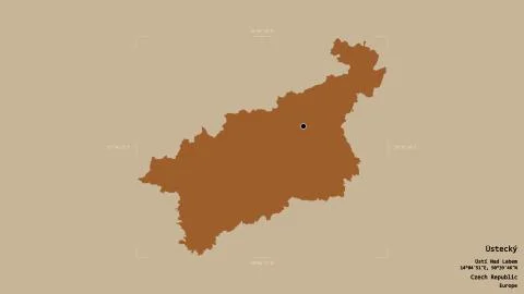Ustecky - Czech Republic. Bounding box. Pattern イラスト素材