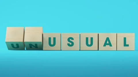 Usual and unusual 3d rendering cubes Stock Illustration