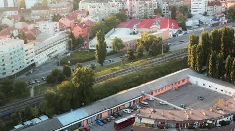 An usual Zagreb part of town Stock Footage 10720089