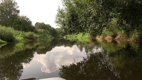 Usvyacha River. Flows into the river Western Dvina. 6 Stock Footage 100750696