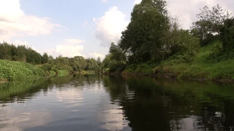 Usvyacha River. Flows into the river Western Dvina. 9 Stock Footage 100751205