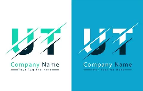 UT Letter Logo Design Concept. Vector Logo Illustration Stock Illustration