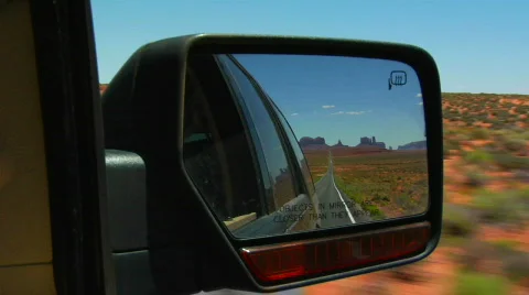 UT MV Monuments Rearview Mirror 3 Stock Footage 867624