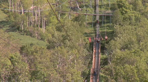UT PC Zipline Stock Footage 866125