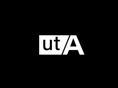 UTA Logo and Graphics design vector art, Icons isolated on black background Illustrazione stock