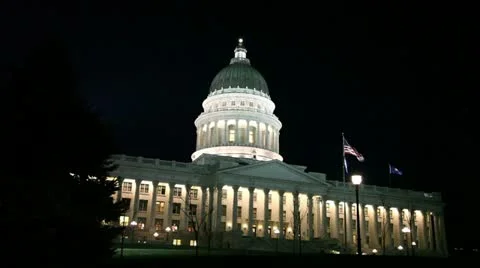 Utah Capital at Night 動画素材 12556001