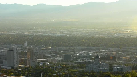 Utah capitol and valley Vídeos de archivo 84997415