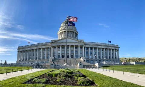 Utah Capitol perspective view Stock Photos