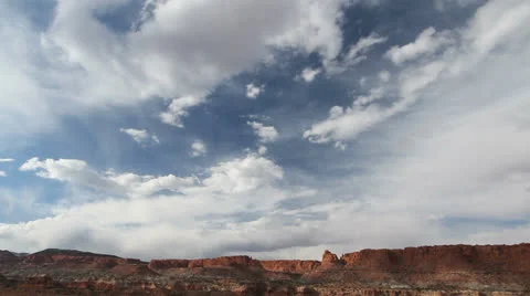Utah Capitol Reef clouds time lapse c Stock Footage 26358200