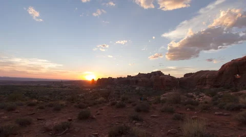 Utah desert sunset timelapse Stock Footage 59658482