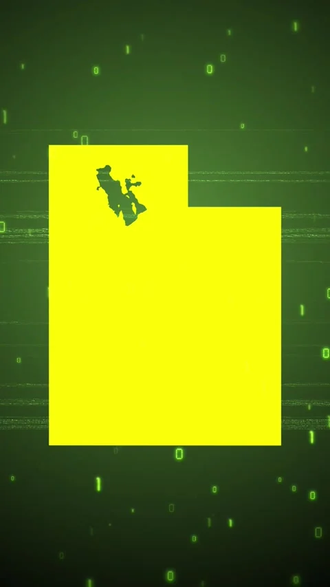 Utah Digital Map Intro Stock Footage 259018252