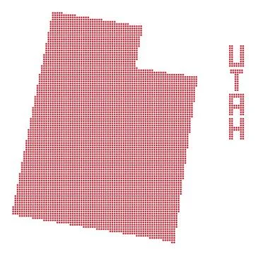 Utah Dot Map Stock Illustration