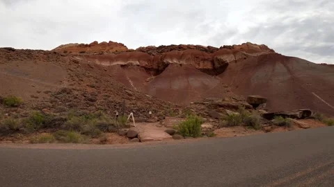 Utah Driving Capitol Reef red rock desert Vídeos de archivo 322909707