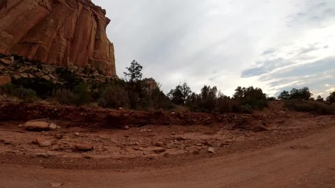 Utah Driving Capitol Reef red rock desert Stock Footage 322912640