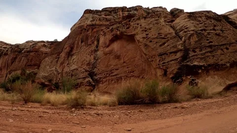 Utah Driving Capitol Reef red rock desert Stock Footage 322917172