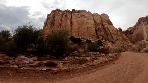 Utah Driving Capitol Reef red rock desert Stock Footage 322923384