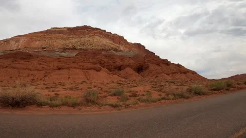 Utah Driving Capitol Reef red rock desert Видео 322928548