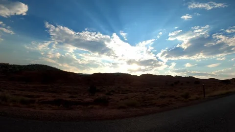 Utah Driving Capitol Reef Torrey Red Rock Desert Stock Footage 334909369