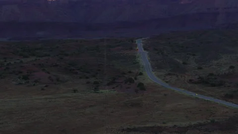 Utah Driving During Sunrise Stock Footage 320364612