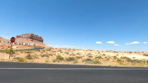 Utah Driving Goblin Valley red rock desert Stock Footage 322877353