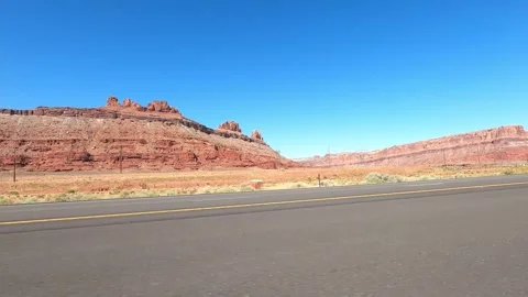 Utah Driving Moab Green River red rock desert 스톡 동영상 322826238