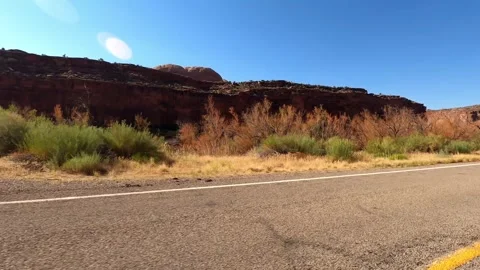 Utah Driving Potash Road Moab red rock desert 스톡 동영상 310313290