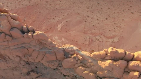 Utah - Flying Up While Looking Down At Bluff Stock Footage 96086275