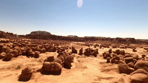 Utah Goblin Valley State Park Hoodoos Desert Landscape Stock Footage 322787965