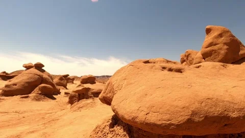 Utah Goblin Valley State Park Hoodoos Desert Landscape Stock Footage 322830100