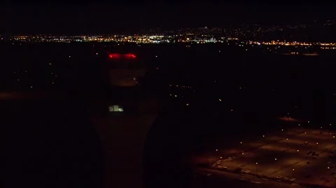 Utah Lights Airport Runway Stock Footage 40673518