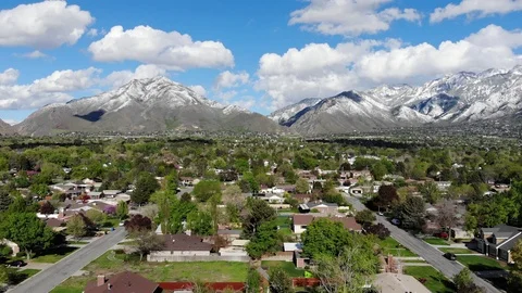 Utah Mountain Range Dolly Left To Right Utah Suburbs Stock Footage 89167071