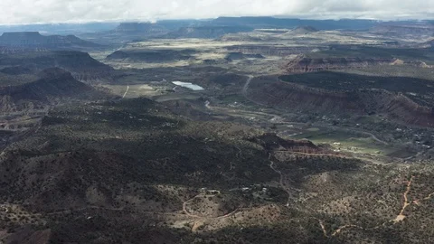 Utah Mountains Flyover Drone Video stock 127248999