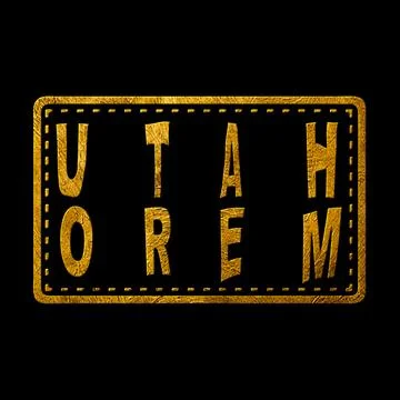 Utah Orem Seal Map Design 스톡 일러스트