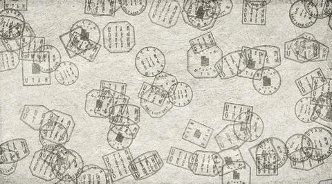 Utah Orem Stamps on Paper 스톡 일러스트