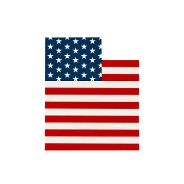 Utah patriotic map. Vector graphic design illustration Ilustração Stock