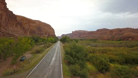 Utah Road - Drone - 4K 動画素材 125056536
