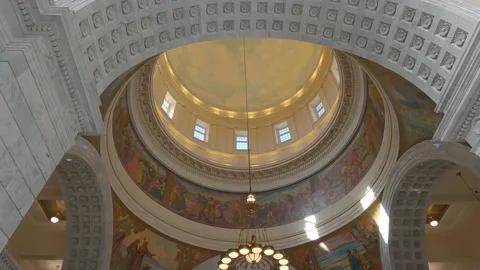 UTAH State Capital Building interior dome Stock Footage 149694355